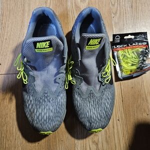 Nike Gray and Neon Green Running Shoes